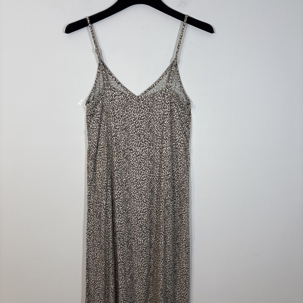 Jenni Kayne Leopard Slip Dress 100% Viscose Italian Fabric Maxi Dress XS Drapey - Picture 7 of 14